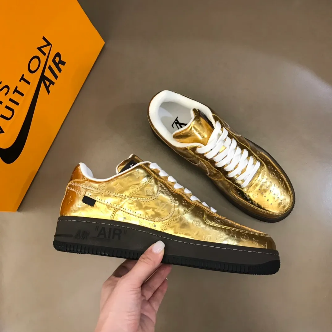 Men's shoes 💰p440 "*OUIS *UITTO*" x OFF-WHITE x Nike tripartite collaboration! Trendy and cool men's casual sports shoes with unrivaled color matching. The design idea basically continues the style of THE TEN. The Swoosh line and tongue label have a very familiar visual effect and are both fashionable and trendy! A must-have for fashionistas! The effect on your feet is absolutely stunning! Size: 38-45